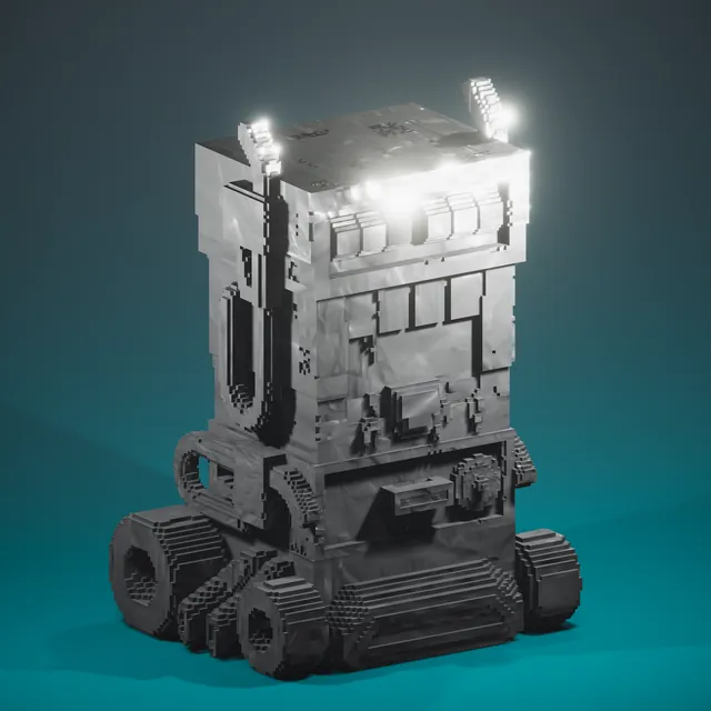 Trashformer No. 012, Ultra Rare 4, Silver